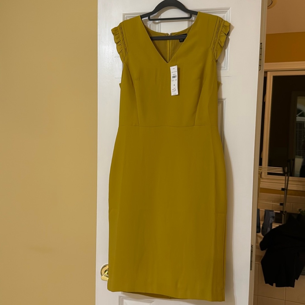 Ann Taylor mustard dress, new with tags